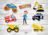 Set of 8 Blippi Stickers (Die-Cut)