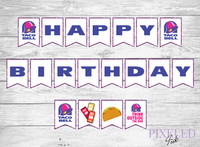 Taco Bell Party Banner - Digital Download