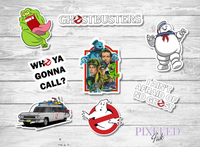 Set of 8 Ghostbusters Stickers (Die-Cut)