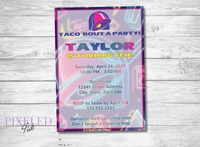 Taco Bell Birthday Invitation - Printable File