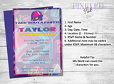 Taco Bell Birthday Invitation - Printable File