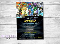 Beyblades Birthday Invitation - Printable File