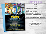 Beyblades Birthday Invitation - Printable File