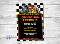 Five Nights At Freddy's (FNAF) Birthday Invitation - Printable File