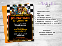 Five Nights At Freddy's (FNAF) Birthday Invitation - Printable File