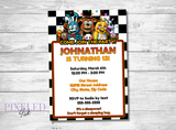 Five Nights At Freddy's (FNAF) Birthday Invitation vs 2 - Printable File