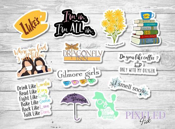 Set of 12 GG Stickers (Die-Cut)