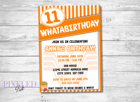 Whataburger Birthday Invitation - Printable File