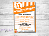 Whataburger Birthday Invitation - Printable File