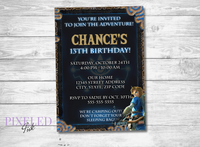 The Legend of Zelda (BOTW) Birthday Invitation - Printable File