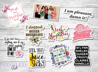 Set of 10 Steel Magnolias Stickers (Die-Cut)